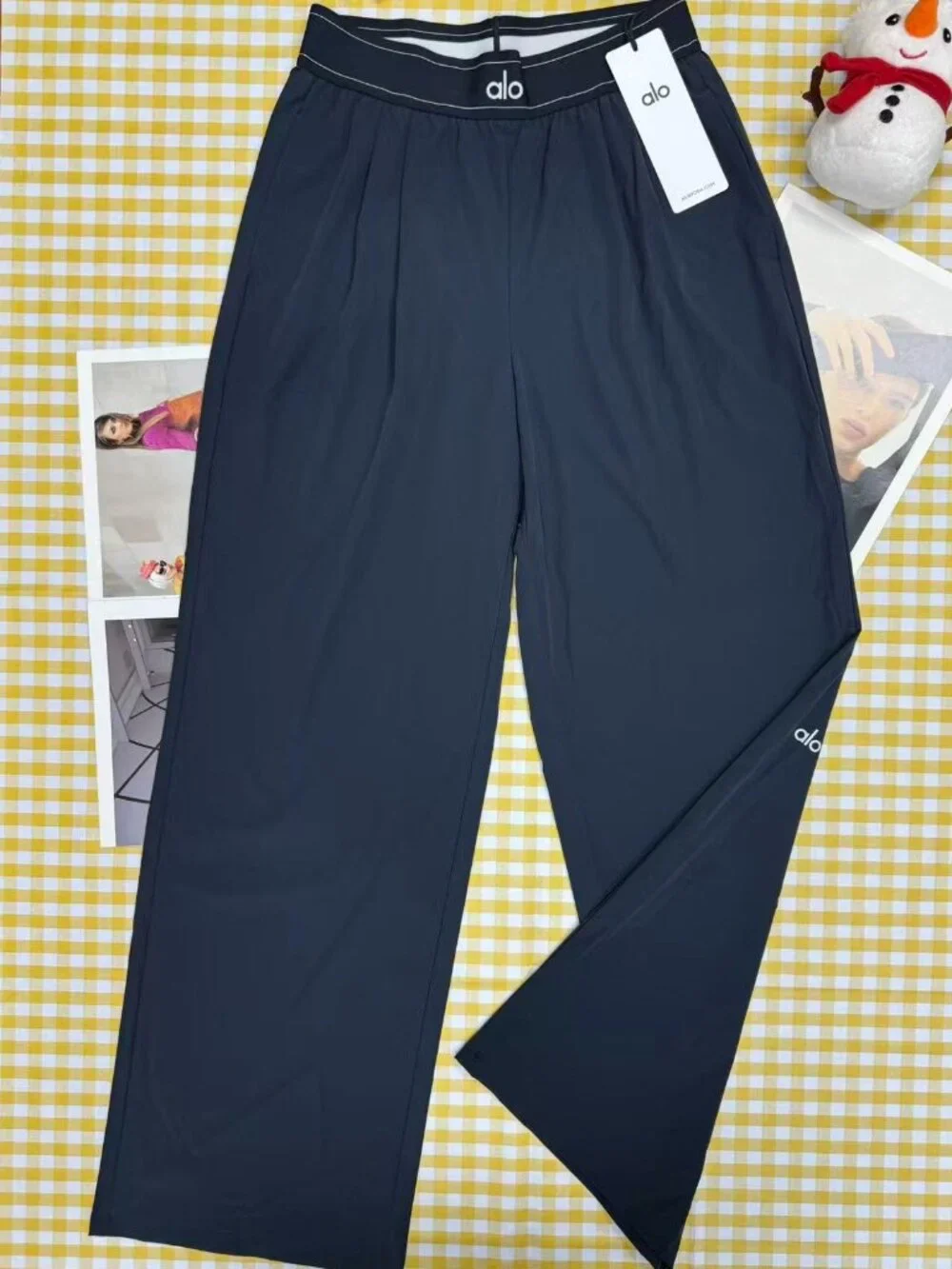 💙NWT Navy Blue ALO Yoga 🥰 Wide Leg Suit Up Pants - (Regular)  Authentic - Picture 2 of 6